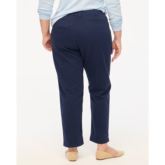 NWT J.Crew Factory High-Rise Straight Leg Girlfriend Chino Pant In Navy Size 18 - Picture 10 of 10